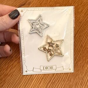 Dior Silver and Gold hair clips